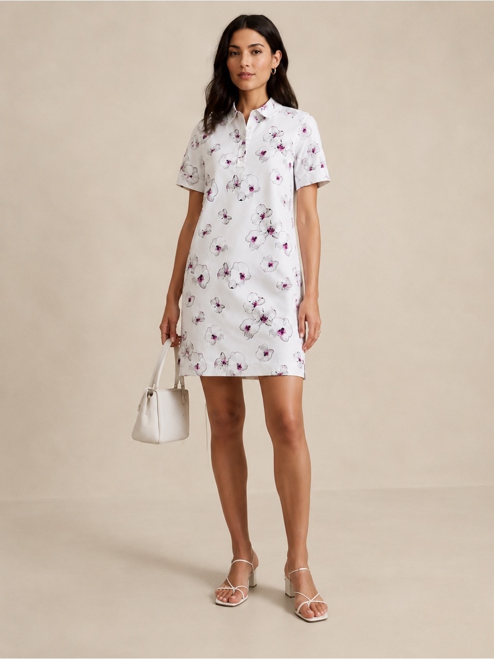 BANNA REPUBLIC Floral Short Sleeve Dress